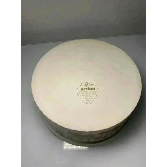 Vintage 1985 Action Strawberry Round Souffle Baking Souffle Dish Stoneware - Picture 11 of 14